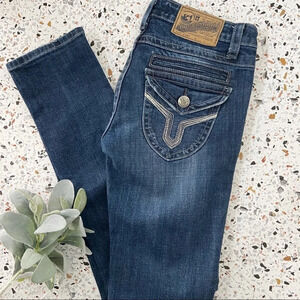 VIGOSS Skinny Jean Denim Embroidered Pockets The Seattle Size 5/6 28 P20824NB26